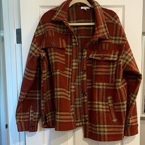 Maurices Rust Plaid Jacket/Shacket